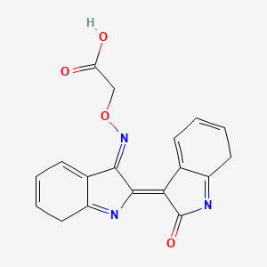 molecular formula C18H13N3O4 B10757073 ({[(3E)-2'-Oxo-2',7'-dihydro-2,3'-biindol-3(7H)-ylidene]amino}oxy)acetic acid 