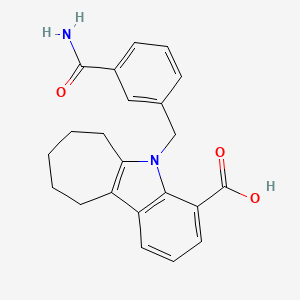 5-(3-Carbamoylbenzyl)-5,6,7,8,9,10-hexahydrocyclohepta[b]indole-4-carboxylic acid