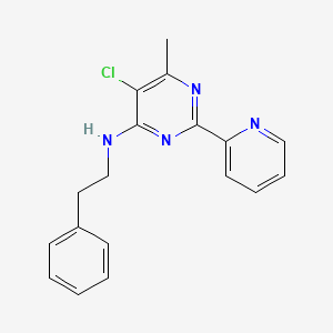 molecular formula C18H17ClN4 B10757148 5-Chloro-6-methyl-N-(2-phenylethyl)-2-pyridin-2-ylpyrimidin-4-amine 