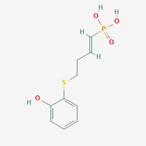 molecular formula C10H13O4PS B10757160 4-(2-Hydroxyphenylthio)-1-butenylphosphonic acid 