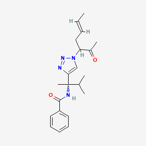 N-[(2S)-3-methyl-2-[1-[(E)-2-oxohept-5-en-3-yl]triazol-4-yl]butan-2-yl]benzamide