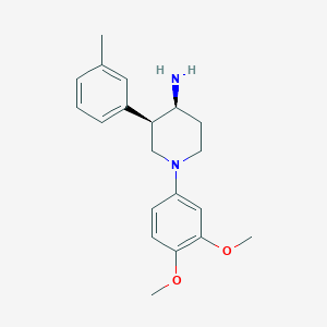 molecular formula C20H26N2O2 B10757202 (3r,4s)-1-(3,4-Dimethoxyphenyl)-3-(3-Methylphenyl)piperidin-4-Amine 