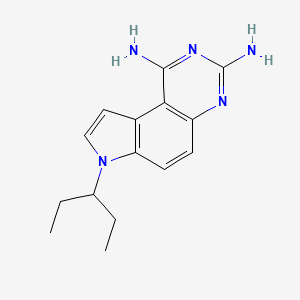 molecular formula C15H19N5 B10757205 7-(1-Ethyl-propyl)-7h-pyrrolo-[3,2-f]quinazoline-1,3-diamine 