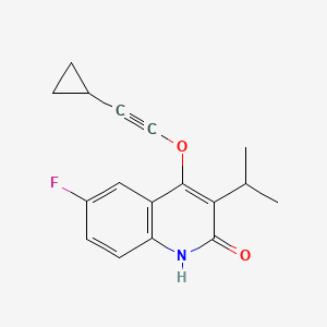 4-[(Cyclopropylethynyl)oxy]-6-fluoro-3-isopropylquinolin-2(1H)-one