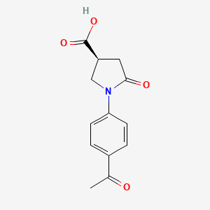 (3S)-1-(4-acetylphenyl)-5-oxopyrrolidine-3-carboxylic acid