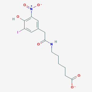 4-Hydroxy-5-iodo-3-nitrophenylacetyl-epsilon-aminocaproic acid anion