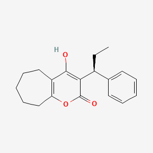 6,7,8,9-Tetrahydro-4-hydroxy-3-(1-phenylpropyl)cyclohepta[b]pyran-2-one