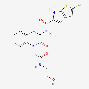 (S)-2-Chloro-N-(1-(2-(2-Hydroxyethylamino)-2-Oxoethyl)-2-Oxo-1,2,3,4-Tetrahydroquinolin-3-Yl)-6h-Thieno[2,3-B]pyrrole-5-Carboxamide