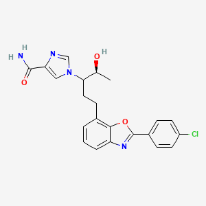 1-((1R,2S)-1-{2-[2-(4-Chlorophenyl)-1,3-benzoxazol-7-YL]ethyl}-2-hydroxypropyl)-1H-imidazole-4-carboxamide