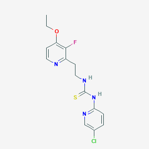 molecular formula C15H16ClFN4OS B10757352 1-(5-chloropyridin-2-yl)-3-[2-(4-ethoxy-3-fluoropyridin-2-yl)ethyl]thiourea 