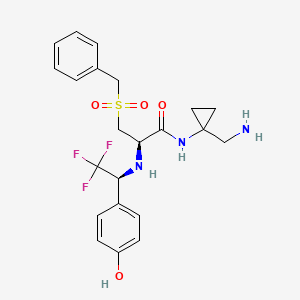 N-[1-(Aminomethyl)cyclopropyl]-3-(benzylsulfonyl)-N~2~-[(1S)-2,2,2-trifluoro-1-(4-hydroxyphenyl)ethyl]-L-alaninamide