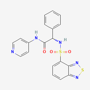 molecular formula C19H15N5O3S2 B10757406 (2S)-2-[(2,1,3-Benzothiadiazol-4-ylsulfonyl)amino]-2-phenyl-N-pyridin-4-ylacetamide 