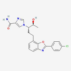 1-[(3S,4S)-1-[2-(4-chlorophenyl)-1,3-benzoxazol-7-yl]-4-hydroxypentan-3-yl]imidazole-4-carboxamide