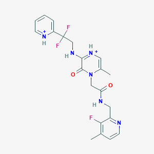 2-(6-Chloro-3-{[2,2-difluoro-2-(2-pyridinyl)ethyl]amino}-2-oxo-1(2H)-pyrazinyl)-N-[(2-fluoro-3-methyl-6-pyridinyl)methyl]acetamide