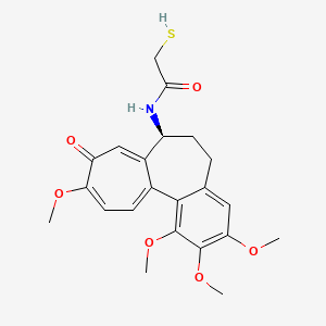 molecular formula C22H25NO6S B10757469 2-Mercapto-N-[1,2,3,10-tetramethoxy-9-oxo-5,6,7,9-tetrahydro-benzo[A]heptalen-7-YL]acetamide 