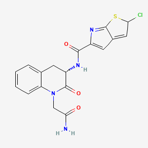 N-[(3S)-1-(2-amino-2-oxoethyl)-2-oxo-3,4-dihydroquinolin-3-yl]-2-chloro-2H-thieno[2,3-b]pyrrole-5-carboxamide