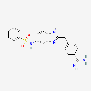 4-(5-Benzenesulfonylamino-1-methyl-1H-benzoimidazol-2-ylmethyl)-benzamidine