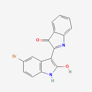 molecular formula C16H9BrN2O2 B10757550 (2Z)-5'-Bromo-2,3'-biindole-2',3(1H,1'H)-dione ammoniate CAS No. 60874-72-8