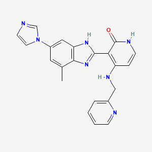 3-[5-(1h-Imidazol-1-Yl)-7-Methyl-1h-Benzimidazol-2-Yl]-4-[(Pyridin-2-Ylmethyl)amino]pyridin-2(1h)-One