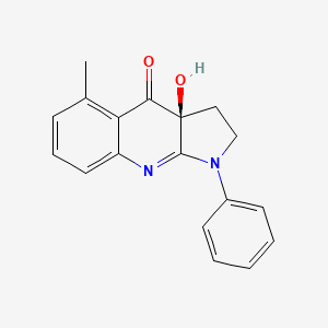 (3aS)-3a-hydroxy-5-methyl-1-phenyl-1,2,3,3a-tetrahydro-4H-pyrrolo[2,3-b]quinolin-4-one