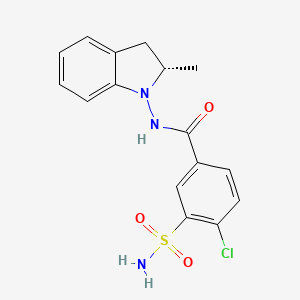 molecular formula C16H16ClN3O3S B10757597 (S)-Indapamide CAS No. 77083-53-5