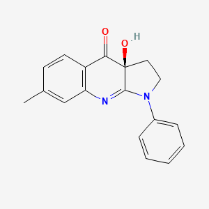 (3aS)-3a-hydroxy-7-methyl-1-phenyl-1,2,3,3a-tetrahydro-4H-pyrrolo[2,3-b]quinolin-4-one