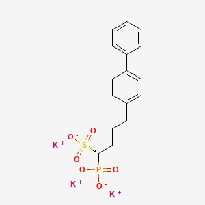 tripotassium;(1R)-4-(4-phenylphenyl)-1-phosphonatobutane-1-sulfonate