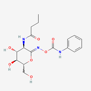 [[(3r,4r,5s,6r)-3-(Butanoylamino)-4,5-Dihydroxy-6-(Hydroxymethyl)oxan-2-Ylidene]amino] N-Phenylcarbamate