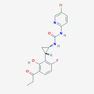 1-(5-Bromo-pyridin-2-yl)-3-[2-(6-fluoro-2-hydroxy-3-propionyl-phenyl)-cyclopropyl]-urea