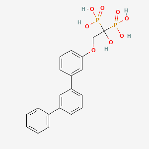 molecular formula C20H20O8P2 B10757657 [1-hydroxy-2-[3-(3-phenylphenyl)phenoxy]-1-phosphonoethyl]phosphonic acid 