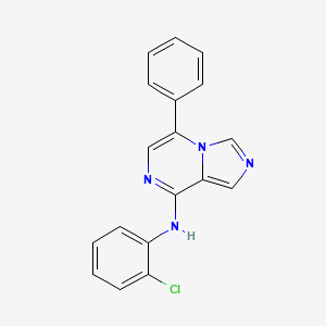 molecular formula C18H13ClN4 B10757659 N-(2-chlorophenyl)-5-phenylimidazo[1,5-a]pyrazin-8-amine 