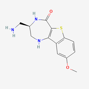 (3R)-3-(aminomethyl)-9-methoxy-1,2,3,4-tetrahydro-5H-[1]benzothieno[3,2-e][1,4]diazepin-5-one