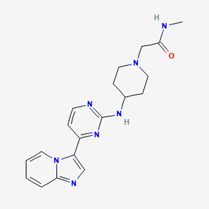 2-{4-[(4-imidazo[1,2-a]pyridin-3-ylpyrimidin-2-yl)amino]piperidin-1-yl}-N-methylacetamide