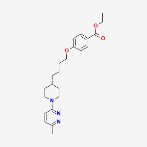 molecular formula C23H31N3O3 B10757727 (Methylpyridazine piperidine butyloxyphenyl)ethylacetate 