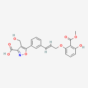 5-(3-{3-[3-Hydroxy-2-(methoxycarbonyl)phenoxy]propenyl}phenyl)-4-(hydroxymethyl)isoxazole-3-carboxylic acid