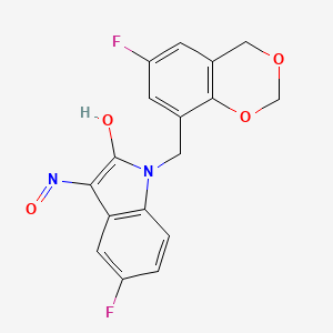 (3e)-5-Fluoro-1-[(6-Fluoro-4h-1,3-Benzodioxin-8-Yl)methyl]-1h-Indole-2,3-Dione 3-Oxime