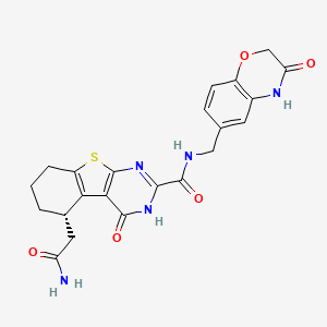 (5s)-5-(2-Amino-2-Oxoethyl)-4-Oxo-N-[(3-Oxo-3,4-Dihydro-2h-1,4-Benzoxazin-6-Yl)methyl]-3,4,5,6,7,8-Hexahydro[1]benzothieno[2,3-D]pyrimidine-2-Carboxamide