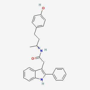 N-[(1r)-3-(4-Hydroxyphenyl)-1-Methylpropyl]-2-(2-Phenyl-1h-Indol-3-Yl)acetamide