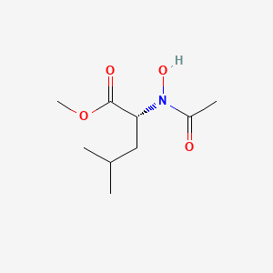 molecular formula C9H17NO4 B10757811 2-(Acetyl-hydroxy-amino)-4-methyl-pentanoic acid methyl ester 