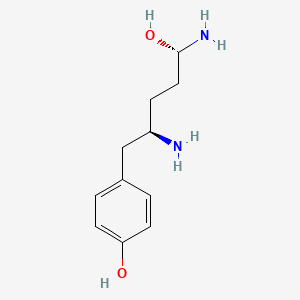 molecular formula C11H18N2O2 B10757835 4-(2,5-Diamino-5-hydroxy-pentyl)-phenol 