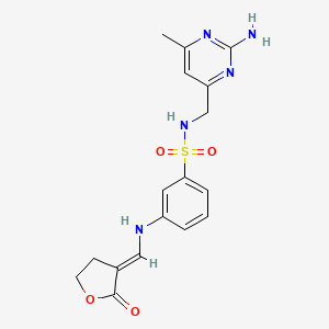 N-[(2-Amino-6-methylpyrimidin-4-YL)methyl]-3-{[(E)-(2-oxodihydrofuran-3(2H)-ylidene)methyl]amino}benzenesulfonamide