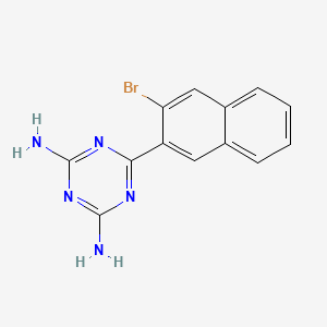 molecular formula C13H10BrN5 B10757892 6-(3-Bromo-2-naphthyl)-1,3,5-triazine-2,4-diamine 