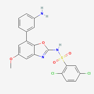 N-[7-(3-Aminophenyl)-5-methoxy-1,3-benzoxazol-2-YL]-2,5-dichlorobenzenesulfonamide