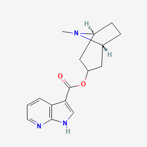 molecular formula C16H19N3O2 B10758027 [(1R,5S)-8-methyl-8-azabicyclo[3.2.1]octan-3-yl] 1H-pyrrolo[2,3-b]pyridine-3-carboxylate 