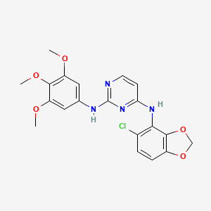 N'-(5-Chloro-1,3-benzodioxol-4-YL)-N-(3,4,5-trimethoxyphenyl)pyrimidine-2,4-diamine