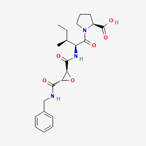 molecular formula C22H29N3O6 B10758063 N-({(2s,3s)-3-[(Benzylamino)carbonyl]oxiran-2-Yl}carbonyl)-L-Isoleucyl-L-Proline 