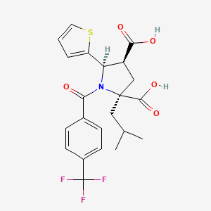 (2s,4s,5r)-2-Isobutyl-5-(2-Thienyl)-1-[4-(Trifluoromethyl)benzoyl]pyrrolidine-2,4-Dicarboxylic Acid