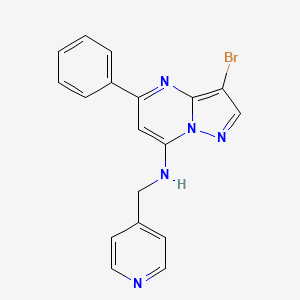 3-bromo-5-phenyl-N-(pyridin-4-ylmethyl)pyrazolo[1,5-a]pyrimidin-7-amine