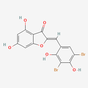 molecular formula C15H8Br2O6 B10758149 3',5'-Dibromo-2',4,4',6'-Tetrahydroxy Aurone CAS No. 105098-41-7