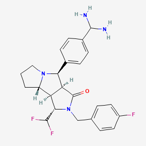 4-(1r,3as,4r,8as,8br)-[1-Difluoromethyl-2-(4-Fluorobenzyl)-3-Oxodecahydropyrrolo[3,4-A]pyrrolizin-4-Yl]benzamidine